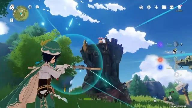 Genshin Impact - Máscara Danificada / Flecha Robusta. Onde Pegar.