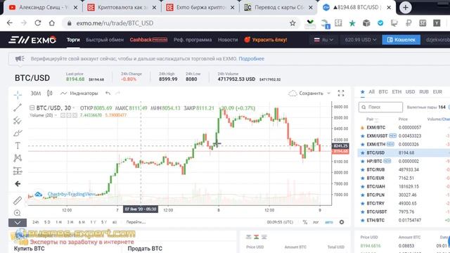 Exmo.me биржа криптовалют отзывы верификация как торговать вывод Exmo Coin прогноз