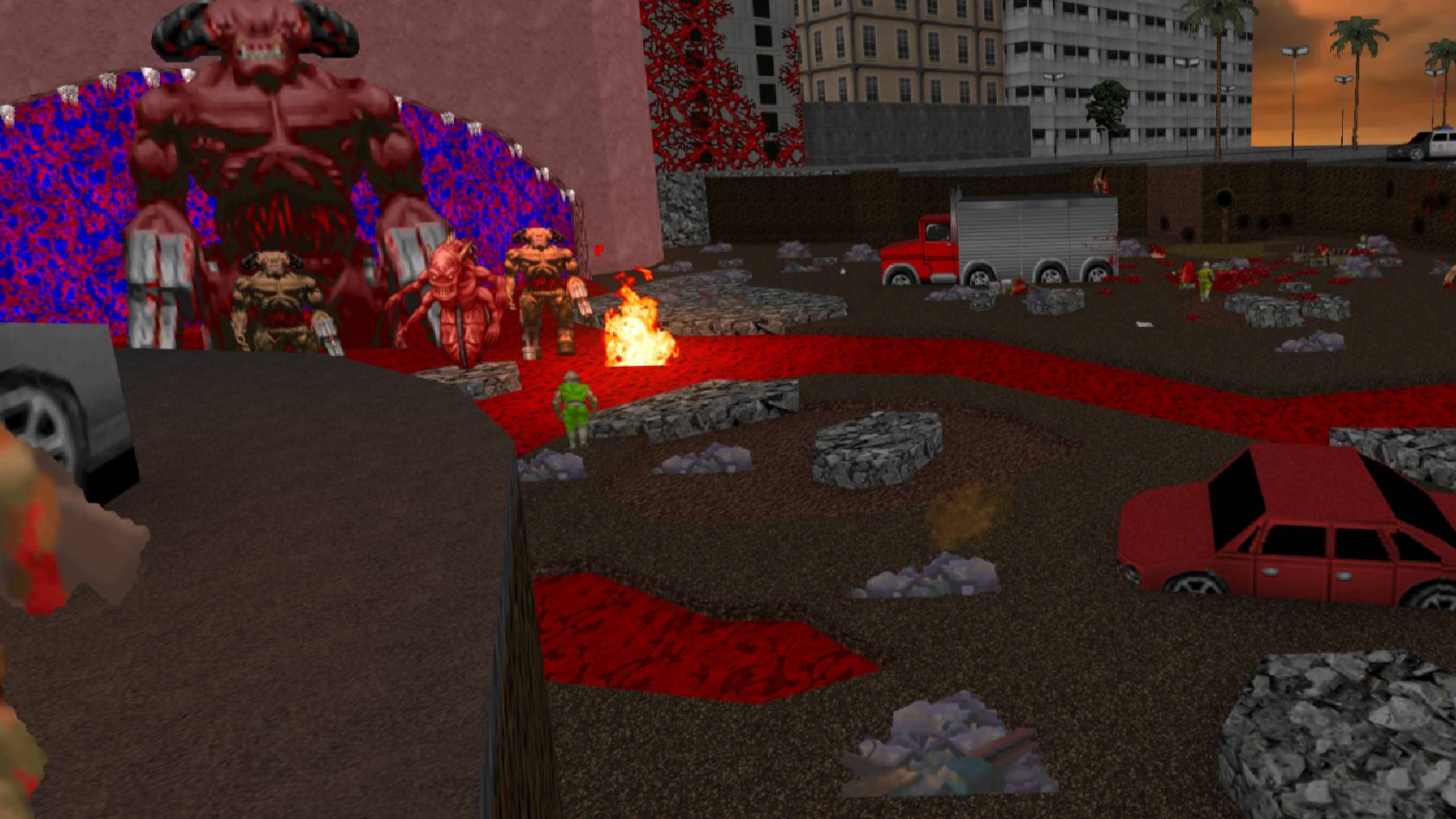 DOOM REVIVAL 2 сезон 2 серия солдат Gold на земле в другом измерении, думгай Platinum в аду