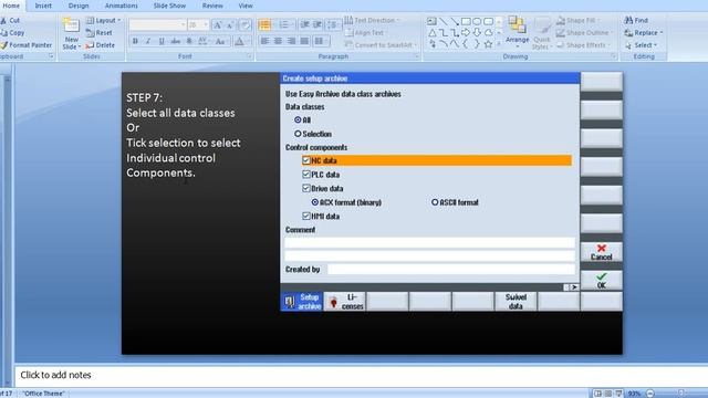 How to create backup in SIEMENS 828D CNC