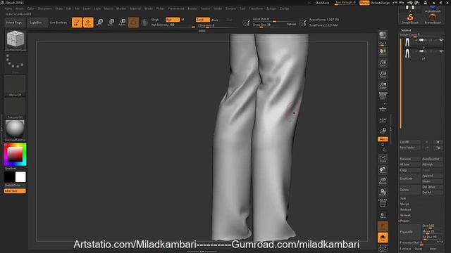 Free Zbrush Tutorial - UV And Surface Noise