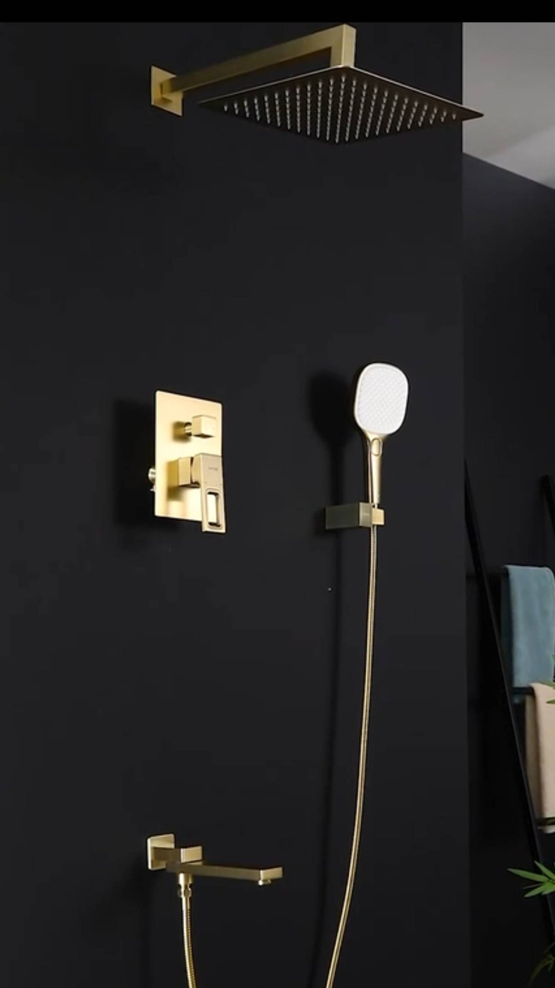 Душевой комплект Gappo G7117-3 Золото сатин душевая система смеситель золото