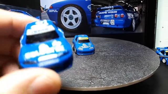 Tooned Nissan Skyline GTR R32 Calsonic By ChoroQ W/3D Printed Wheelswap Pullback Car Toy Pull Back