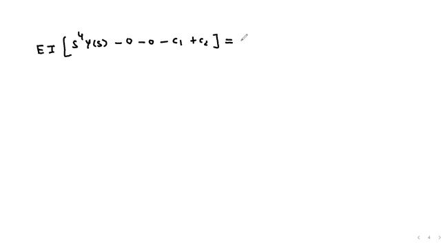 The Static Deflection Y(x) Of A Uniform Beam  | EI D^4y/dx^4 =w(x)
