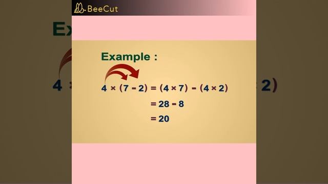 Distributive Property Of Intergers Over Subtraction #shorts #distributiveproperty