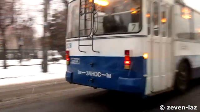 Черкасский троллейбус- Легкий снег 28.01.2014