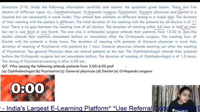 Practice Session On Puzzles With Timer For Bank Exams By Mona Choudhary