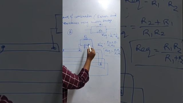 Combination Law Using Meter Bridge