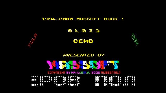 Glaid 2000 - MAS Software [#zx Spectrum AY Music Demo]