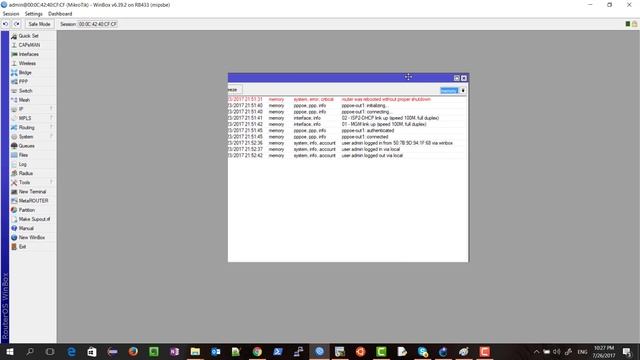 32# Log  Config In Mikrotik