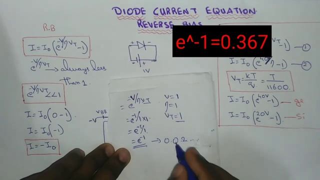 #24 Electronics | Diode Current Equation For Reverse Bias | Leakage Current Explained In Tamil.