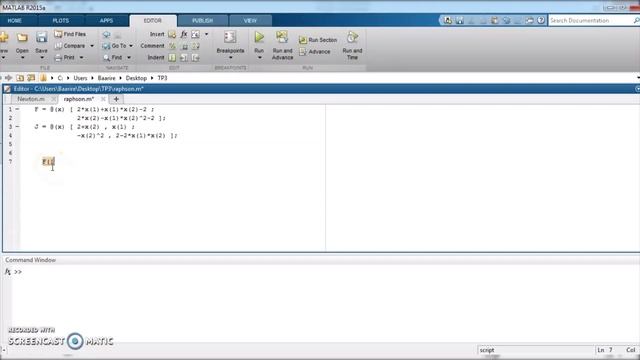 TP 3 ...Système D'équations Non Linéaires ....Méthode De Newton-Raphson