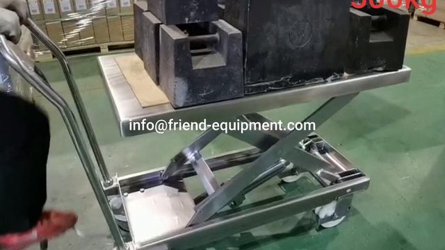 Full Stainless Steel Hydraulic Mobile Scissor Lift Table, Lift Trolley, Hrdraulic Lift, Scissor Lif
