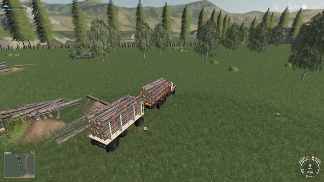 Farming Simulator 19. Карта Green_World(Зеленый Мир). Зарабатываю на лесопилку!