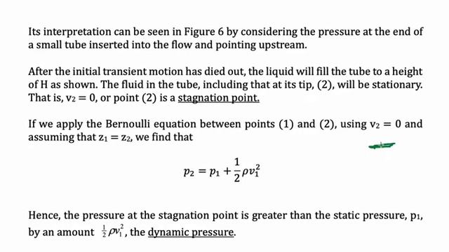 604 Bernoulli - Static And Dynamic Pressure