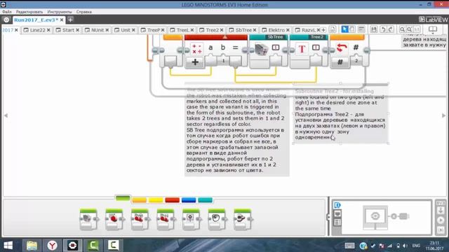 WRO 2017 Junior High, Part 2, 430 Points Of 77 Sec, Subroutines Start & Elektro And Program Run2017