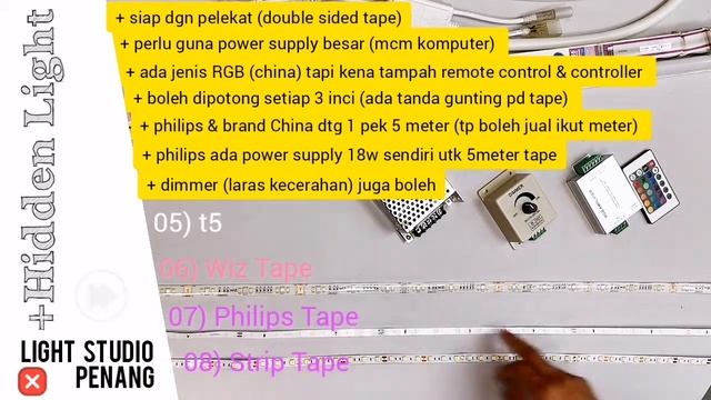 Wat Is Hidden Light? T5,T8,Philips Wiz LED Strip Tape,Loop Light Intro (lampu Tanam Siling Plaster?