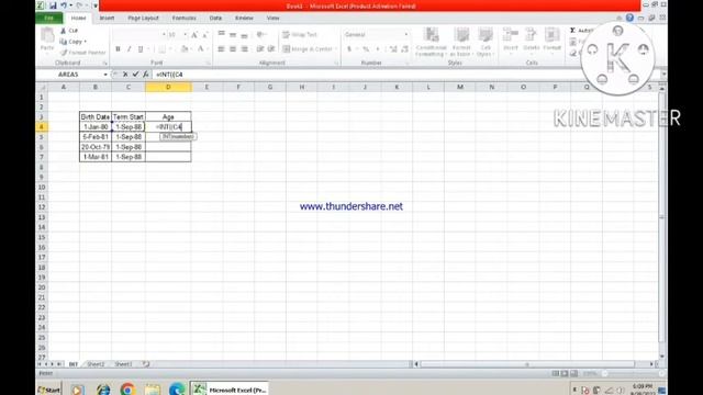 HOW TO USE INT FORMULA WITH AGE CALCULATION IN EXCEL | TUTORIAL EXCEL | #Microsoft #excel #Tutorial