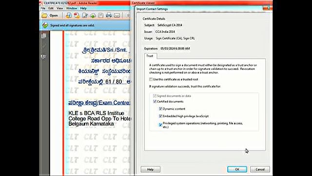 CLT SIGNATURE VERIFICATION