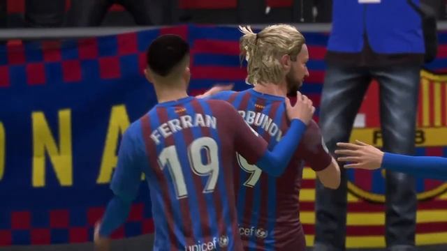 FIFA 22. Nikolay Gorbunov. BARCA. Игра 64 Сезон 2. Голов 2 (72). ХТ 5.