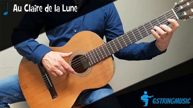 Guitar Train 1 - Au Claire De La Lune - Gitaarles Voor Beginners - Marcel Van Dorst - Slow