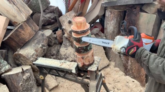 How To Chainsaw Carve A Snowman!