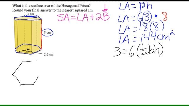 How To Find The Surface Area Of A Hexagonal Prism.