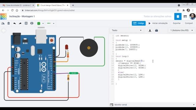 Arduino E Sensor De Inclinação - Montagem 2