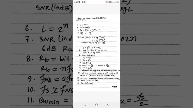 Pulse Code Modulation Law.