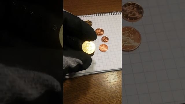 Finnish euro coin series. 1 cent, 2 cents, 5 cents, 10 cents, 20 cents, 50 cents, 1 euro and 2 euro