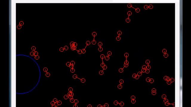 2D FEA Brownian Motion Simulation (side View, With Gravity)