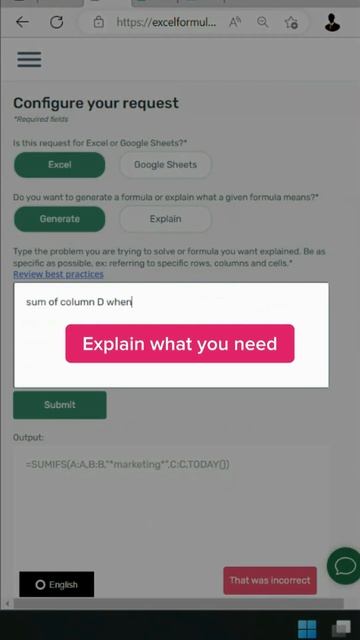 Generate Excel Formulas With AI 🤯👽 #shorts