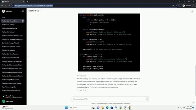 Python Exit Return Code