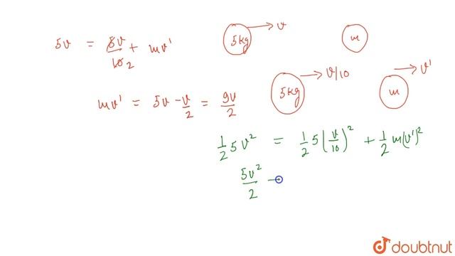 A Body Of Mass `5 Kg` Makes An Elastic Collision With Another Body At Rest And Continues To