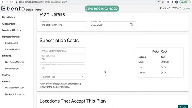 Creating An In-Office Plan |  Bento Dentist Portal