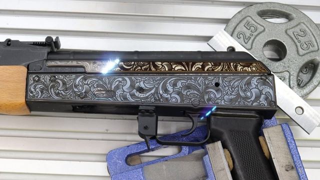 Laser Engraved Hand Drawn Scroll Work For A Draco AK Laser By Fragout Firearms | 4k Video