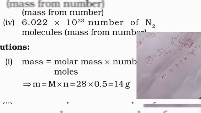Atoms And Molecules (part4 Mole Concept Mole Calculation)chapter-3 Science Class 9 In Hindi /Englis