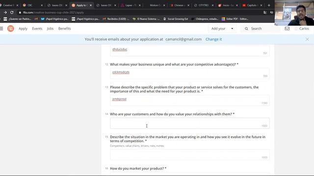 Cómo Completar El Formulario De La Creative Business Cup Chile 2021