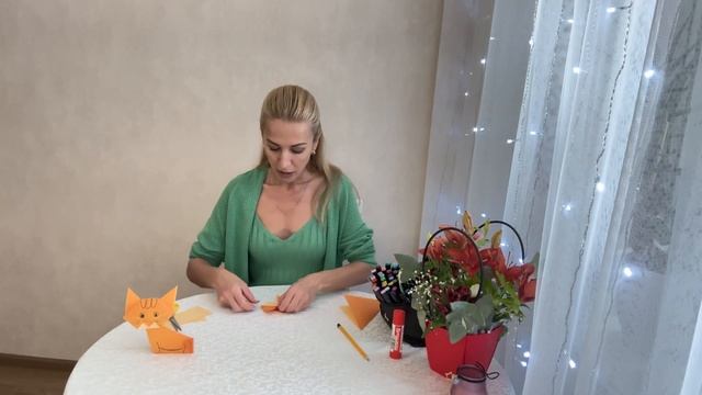 Делаем котенка в технике оригами 6+