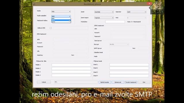 Fotopast BUNATY FULL HD GSM 2G - SW 08/2019 Nastavení Odesílání