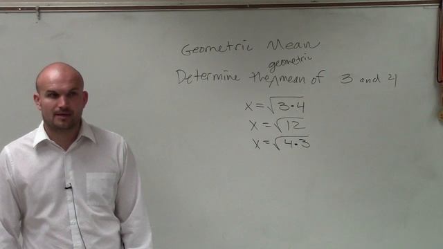 How To Determine The Geometric Mean Between Two Numbers