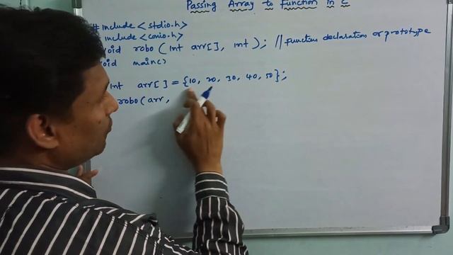 Passing Array As An Argument To A Function In C | C-Language Tutorial | Telugu