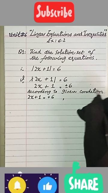 Finding Solution Set.