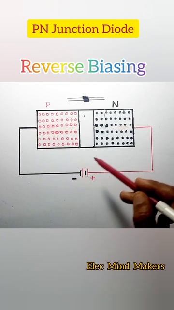 PN Junction Diode - Reverse Biasing #shorts #shortsindia #emm #elecmindmakers