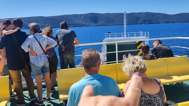 Cres Плывём с машиной Паром Остров Црес  Хорватия Адриатика