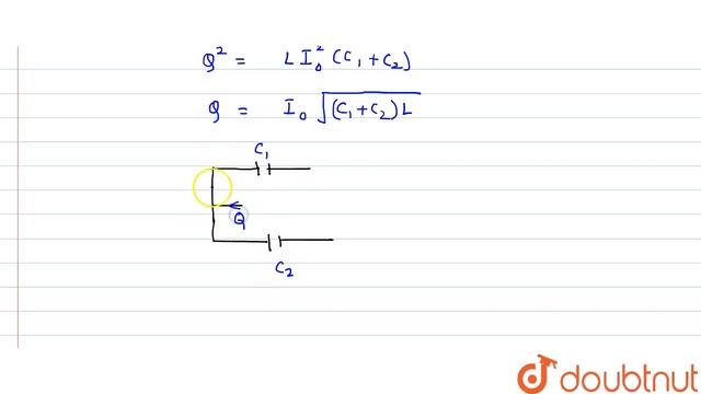 At The Moment T = 0, When The Charge On The Capacitor C_1is Zero, The Switch Is Closed. If I_0 B...