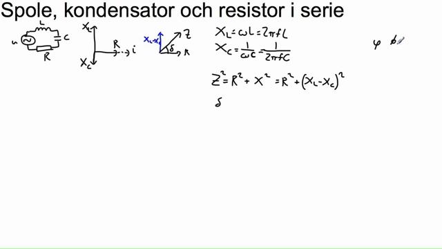 Spole, Kondensator Och Resistor Med Växelström