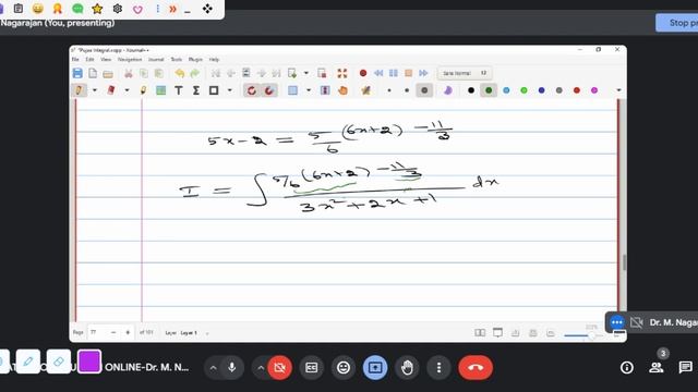 IntegraI:CBSE12:  Ex. 7.4.:Q.No.18.int (5x-2) / root(1+2x+3x^2) dx