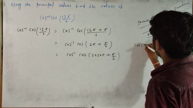 Find Cos^-1cos(13π/6)|Inverse Trigonometric Functions|Class-12|Maths|Question Bank|Aptitude|Diploma