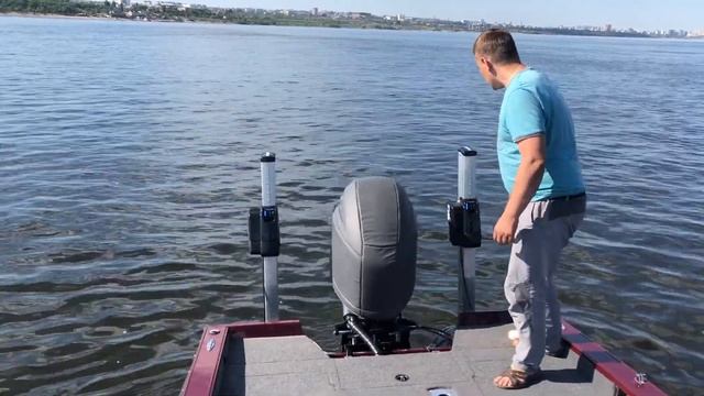 FINVAL 555 FishPro  Видео обзор_работа_телескопических якореи